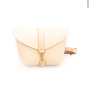 Glad & Young Big Sister Fanny Pack natural full grain veg tan leather